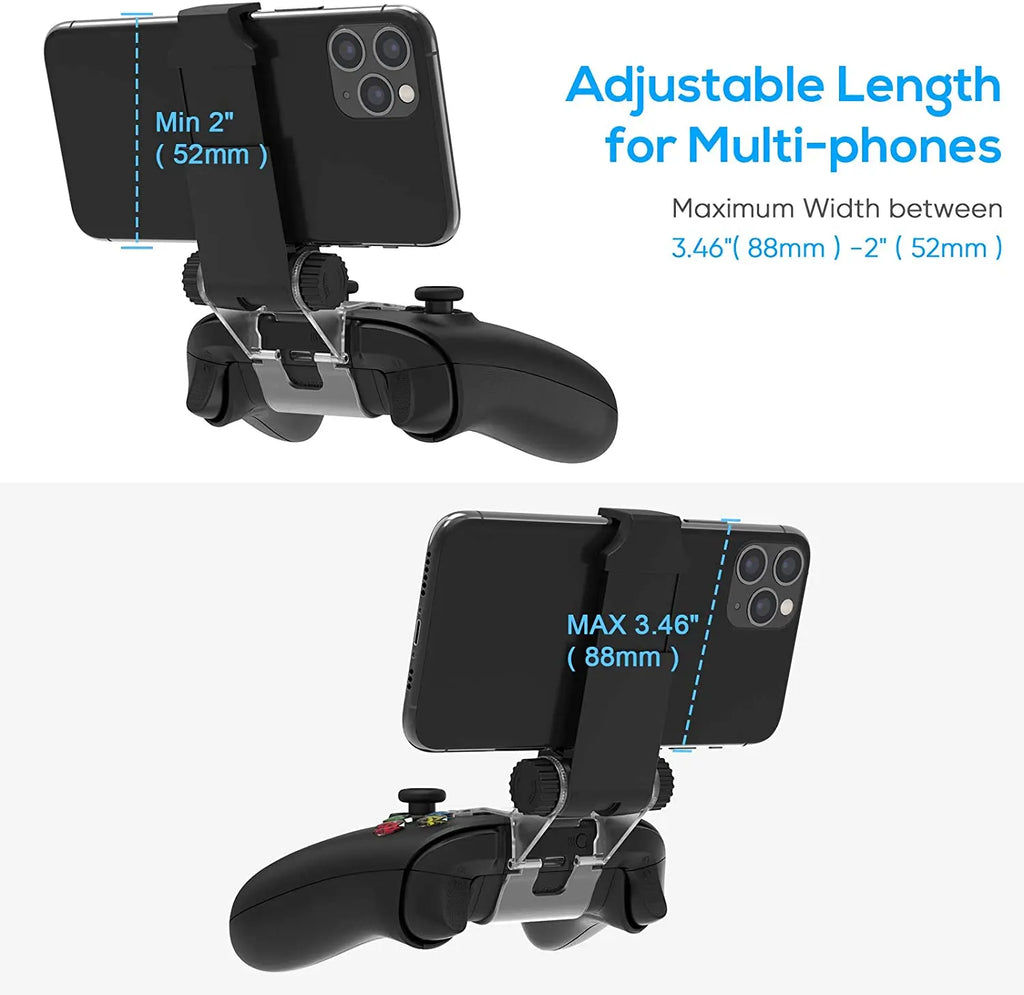 Controller Mobile Gaming Clip Holder Clamp Mount for Xbox Series X/S, Xbox One, Xbox One S/X, Support Android/iPhone System