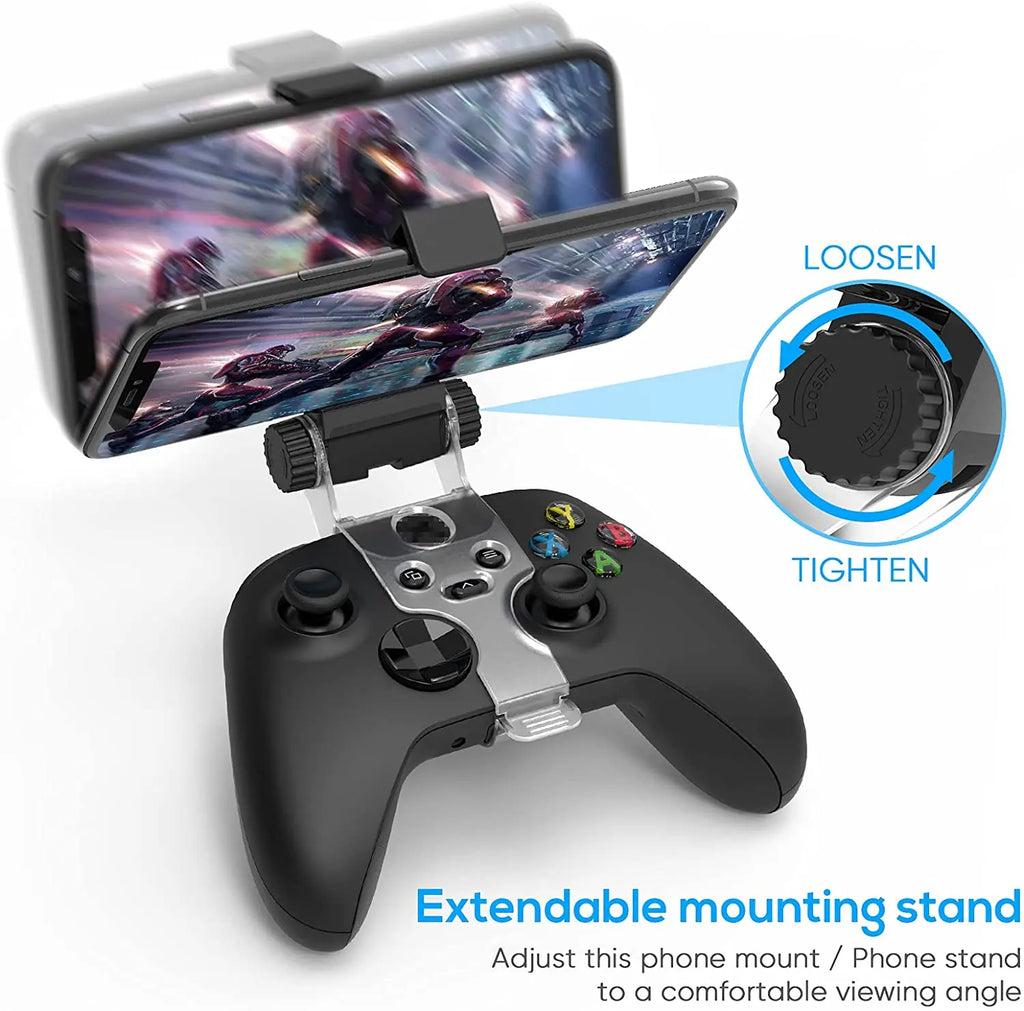 Controller Mobile Gaming Clip Holder Clamp Mount for Xbox Series X/S, Xbox One, Xbox One S/X, Support Android/iPhone System