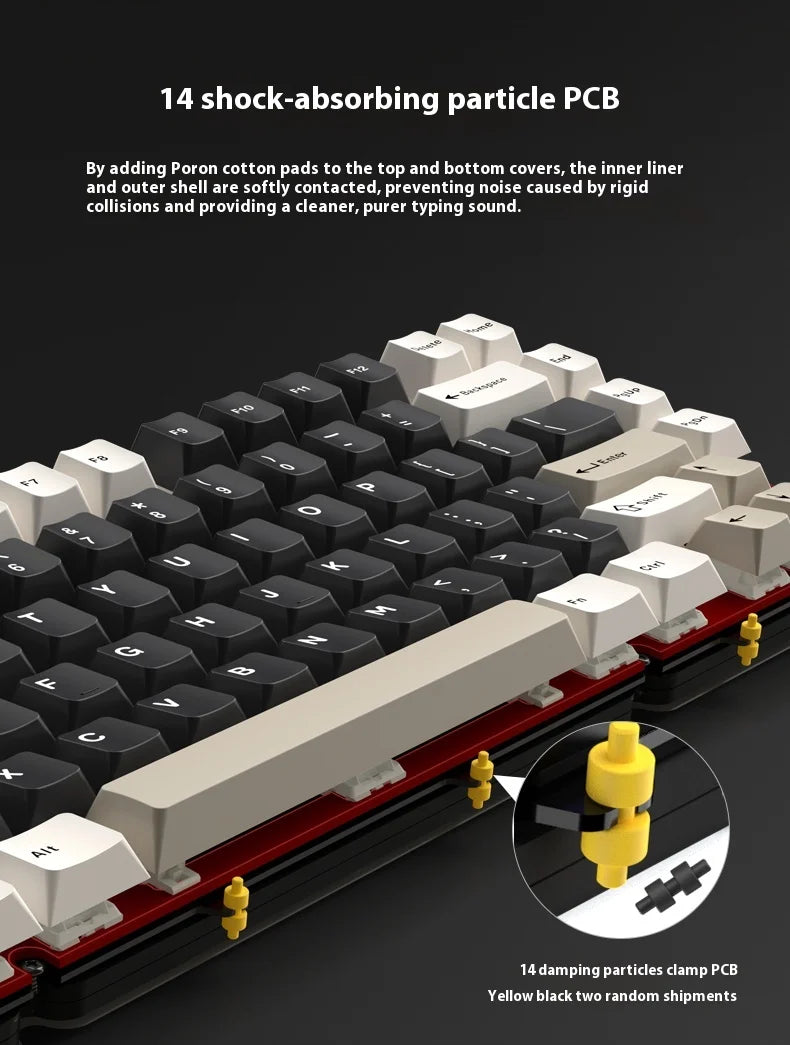 Wireless Bluetooth RAINY75 Customized Gaming Keyboard Aluminum Body Esports Controller Perfect Gift for Birthdays And Rainy Days