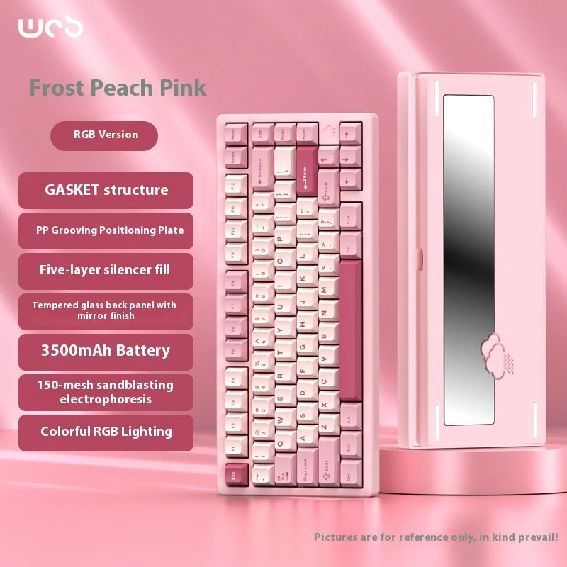 Wireless Bluetooth RAINY75 Customized Gaming Keyboard Aluminum Body Esports Controller Perfect Gift for Birthdays And Rainy Days