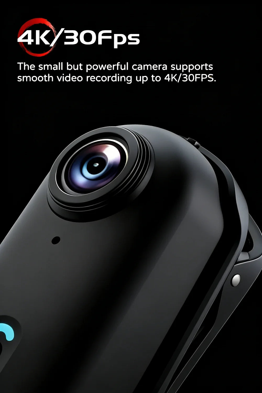 4K Action Camera Body Cam WiFi POV Thumb Cam Waterproof Wearable Sports Mini Snapcam Walking Fishing Vlogging Cycling Riding
