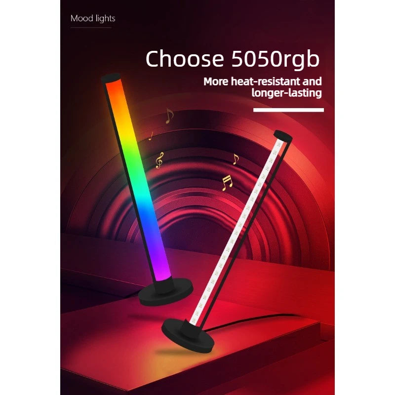 LED desktop colorful sound-picking light, gaming music rhythm light, RGB atmosphere light, voice-controlled music rhythm