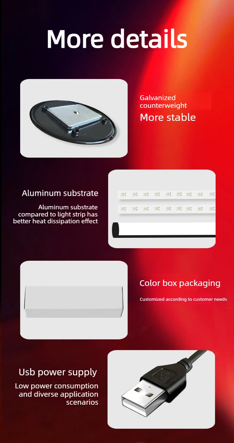 LED desktop colorful sound-picking light, gaming music rhythm light, RGB atmosphere light, voice-controlled music rhythm