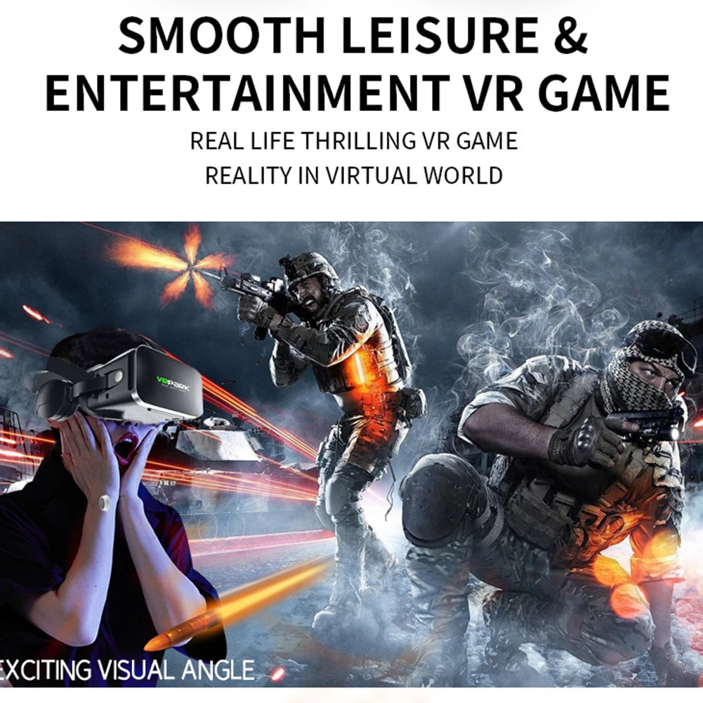 Virtual Reality VR Glasses 3D Headset Bluetooth Devices Smart Phone Helmet Goggles Lenses Smartphone Viar Headphones Cell Mobile
