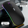 LED Wireless Mouse For Laptop Tablet PC Bluetooth RGB Rechargeable Mouses 2.4G+Bluetooth Silent Mice Backlit Gaming Mouse