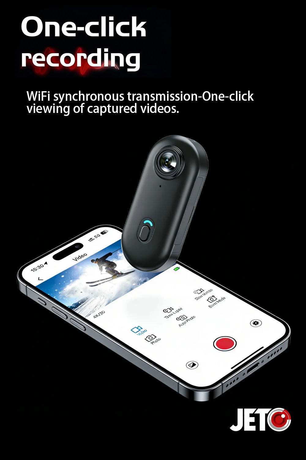 4K Action Camera Body Cam WiFi POV Thumb Cam Waterproof Wearable Sports Mini Snapcam Walking Fishing Vlogging Cycling Riding
