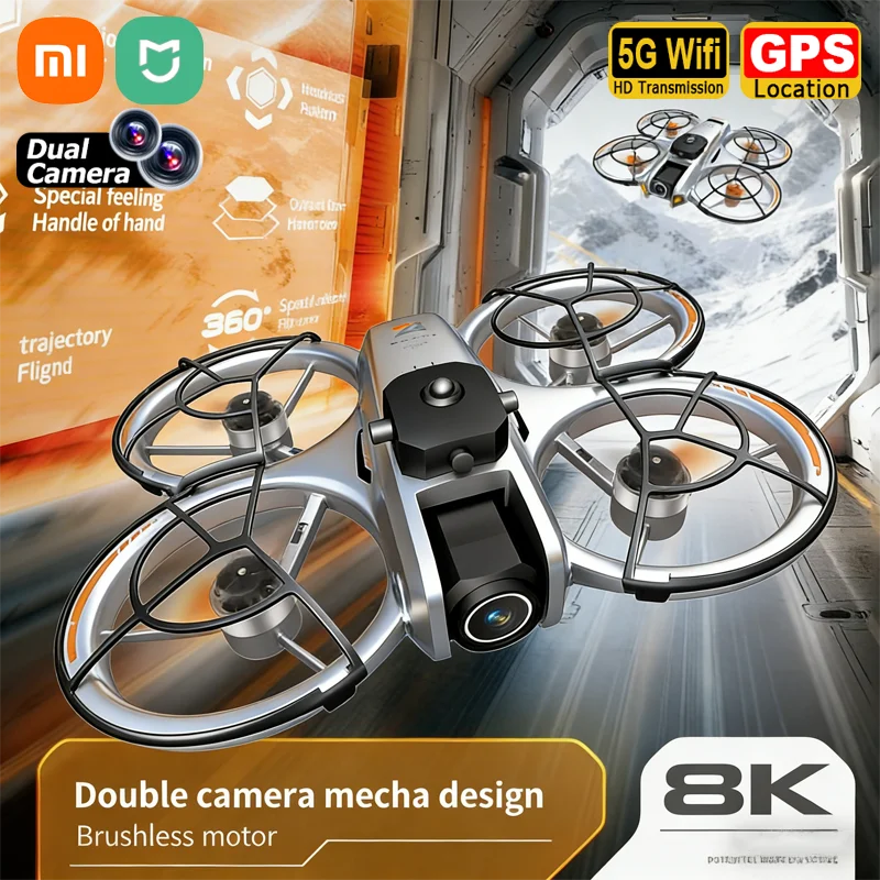 Xiaomi Z4 Drone 8K Aerial HD Dual Camera 5G WIFI GPS Intelligent Obstacle Avoidance Photography Brushless Power Screen RC Drone