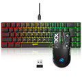 60% gaming Keyboard and mouse combo set gamer white key board combo computer wired keyboards mouses office teclado for laptop pc