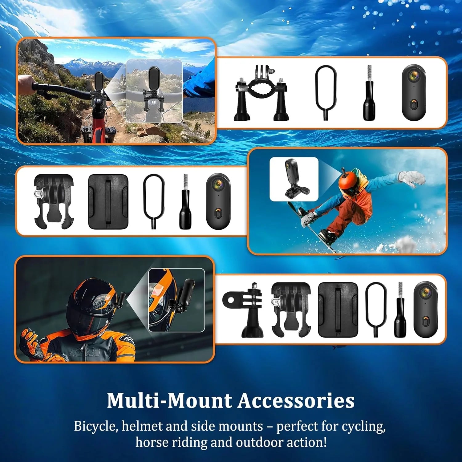 4K Action Camera Body Cam WiFi POV Thumb Cam Waterproof Wearable Sports Mini Snapcam Walking Fishing Vlogging Cycling Riding