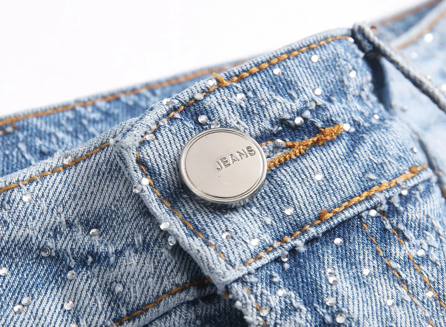 Denim Flare Pants Men Jeans Rhinestones Distressed Mid Waist Vintage Denims Male Washed Trousers Boot Cut 2026 Streetwear