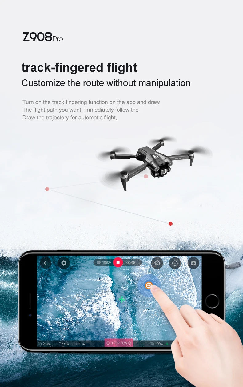 For Genuine Z908 Pro/MAX 8K Drone ESC Professional GPS Dron Optical Flow Localization 3sided Obstacle Avoidance Quadcopter Toys
