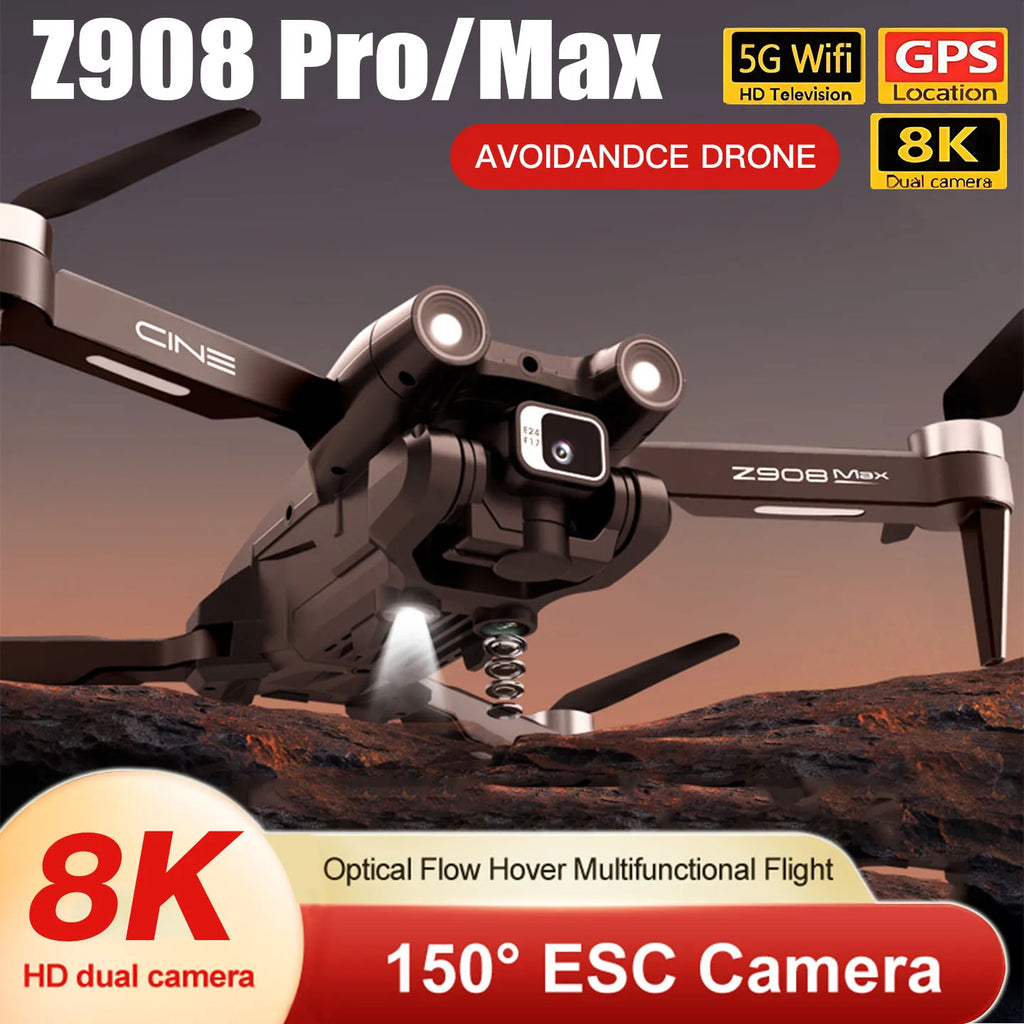 For Genuine Z908 Pro/MAX 8K Drone ESC Professional GPS Dron Optical Flow Localization 3sided Obstacle Avoidance Quadcopter Toys