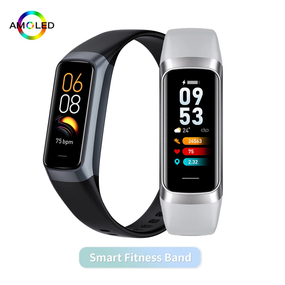 AMOLED Smartwatch Body Temperature Monitor Fitness Clock Sports 3ATM Waterproof Men Smart Watch Band for Women IOS Android 2025