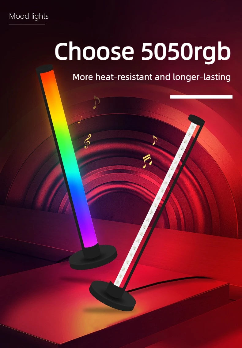 LED desktop colorful sound-picking light, gaming music rhythm light, RGB atmosphere light, voice-controlled music rhythm