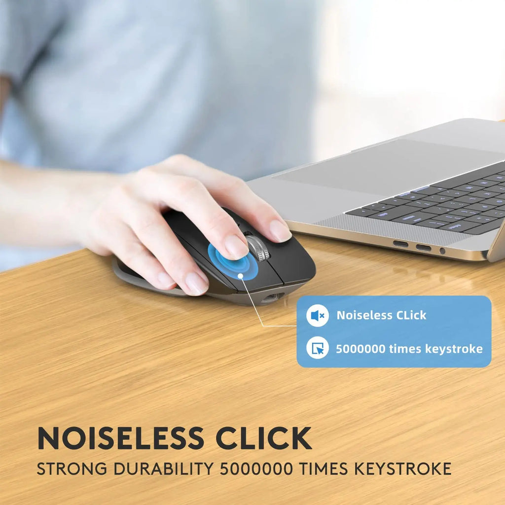 Wireless Gaming Mouse Ergonomic Bluetooth for Laptop Silence USB-C RGB Rechargeable 5 DPI 9 Multi Button for Computer PC Tablet