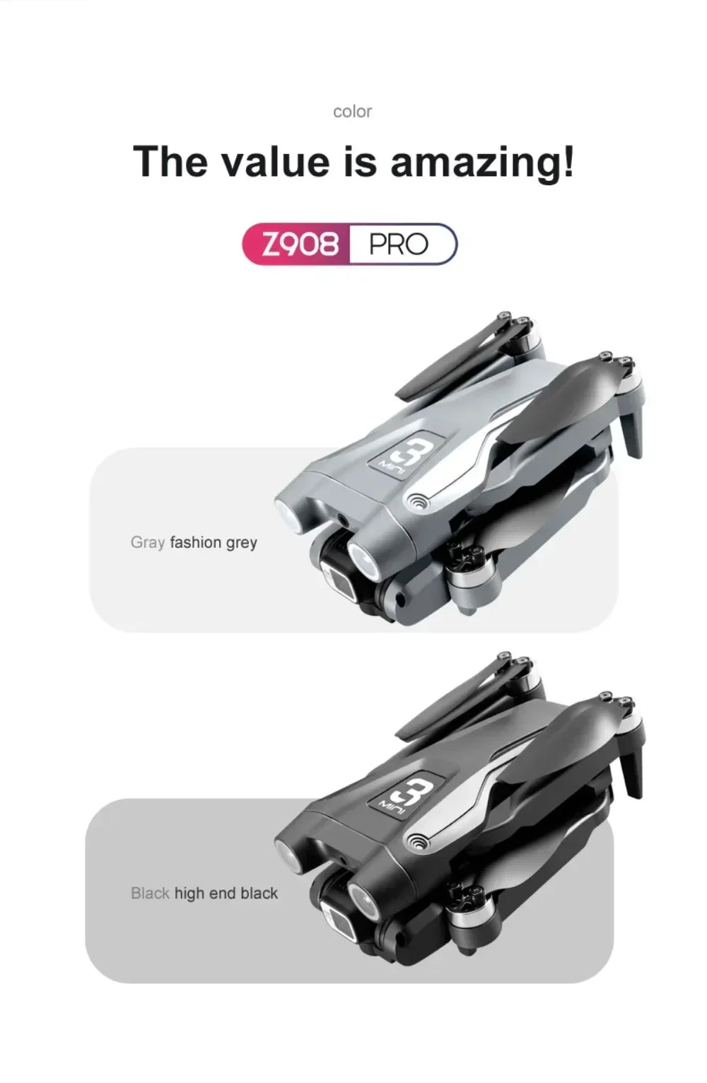 For Genuine Z908 Pro/MAX 8K Drone ESC Professional GPS Dron Optical Flow Localization 3sided Obstacle Avoidance Quadcopter Toys