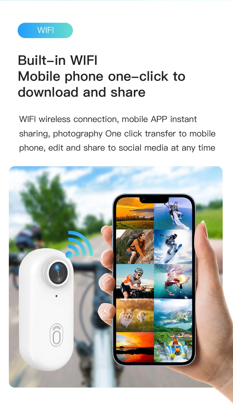 4K Action Camera FHD With Long Battery Life Video 30M Waterproof WiFi Thumb Camera Sport Action Camerahelmet Motorcycles Cam