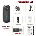 4K Action Camera Body Cam WiFi POV Thumb Cam Waterproof Wearable Sports Mini Snapcam Walking Fishing Vlogging Cycling Riding