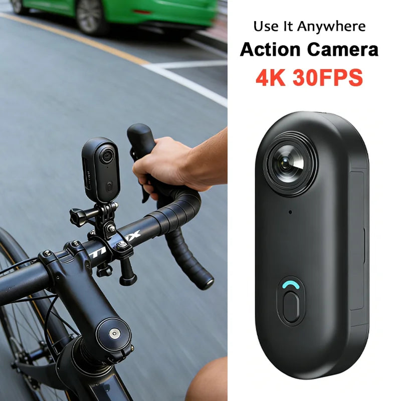 4K Action Camera Body Cam WiFi POV Thumb Cam Waterproof Wearable Sports Mini Snapcam Walking Fishing Vlogging Cycling Riding