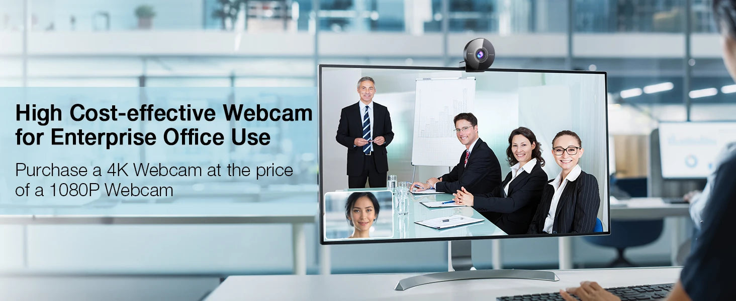 Webcam 4K Web Camera 1080P 60fps with Microphone Mini USB Camera for Computer/ Desktop / Laptop EMEET Webcam