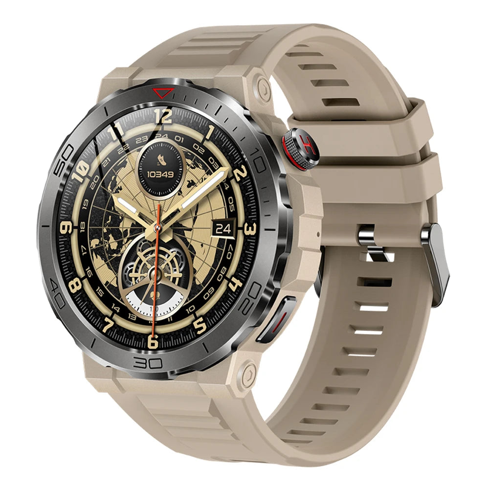 1.43" AMOLED Screen Smart Watch Men Outdoor Sports Compass Watches Blue Tooth Call Health Monitoring IP68 Waterproof Smartwatch