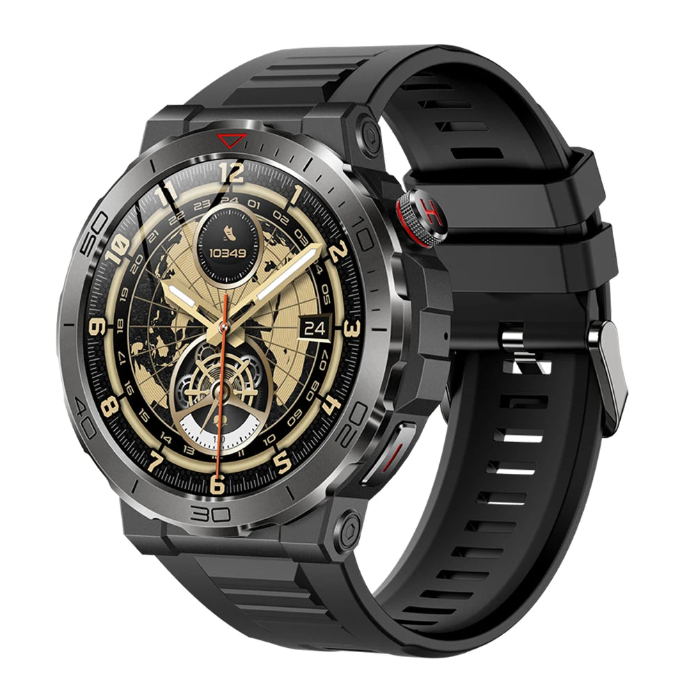 1.43" AMOLED Screen Smart Watch Men Outdoor Sports Compass Watches Blue Tooth Call Health Monitoring IP68 Waterproof Smartwatch