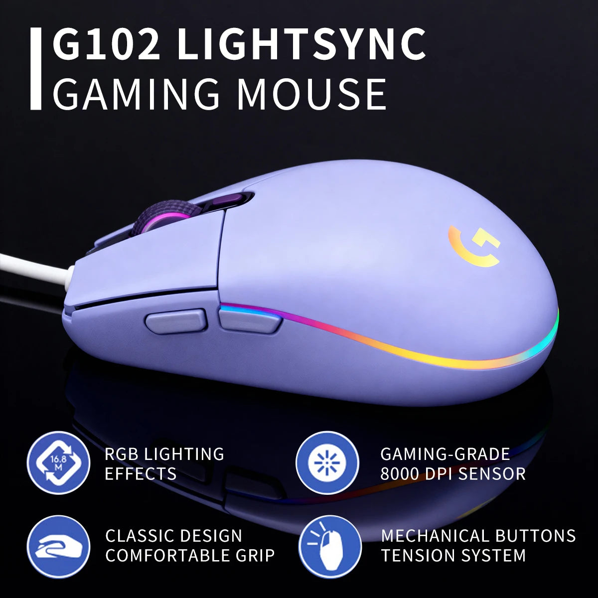 Logitech G102 - 85g of Comfortable Gaming Power