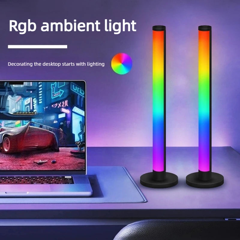 LED desktop colorful sound-picking light, gaming music rhythm light, RGB atmosphere light, voice-controlled music rhythm