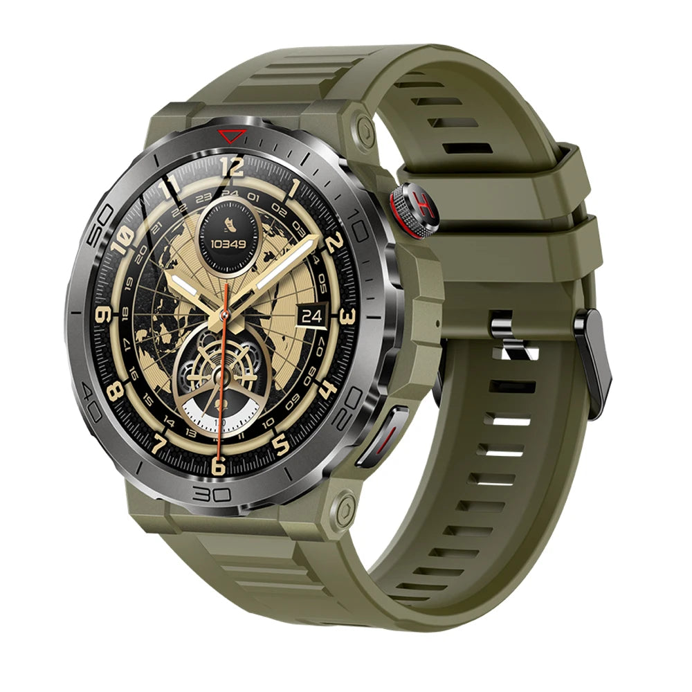 1.43" AMOLED Screen Smart Watch Men Outdoor Sports Compass Watches Blue Tooth Call Health Monitoring IP68 Waterproof Smartwatch