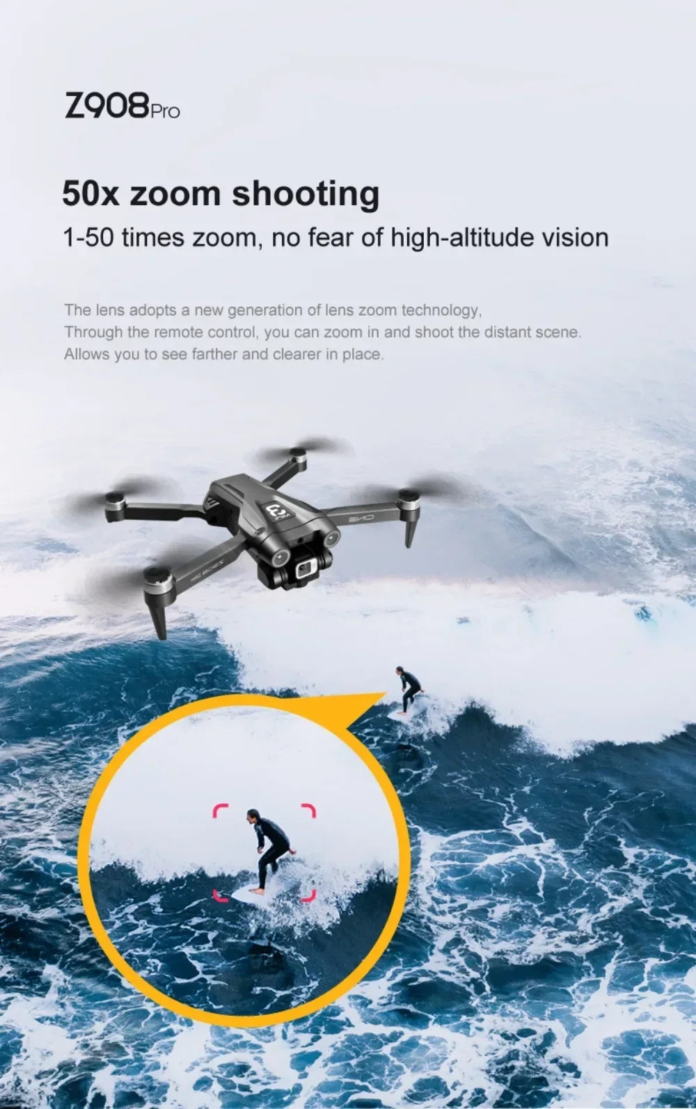 For Genuine Z908 Pro/MAX 8K Drone ESC Professional GPS Dron Optical Flow Localization 3sided Obstacle Avoidance Quadcopter Toys