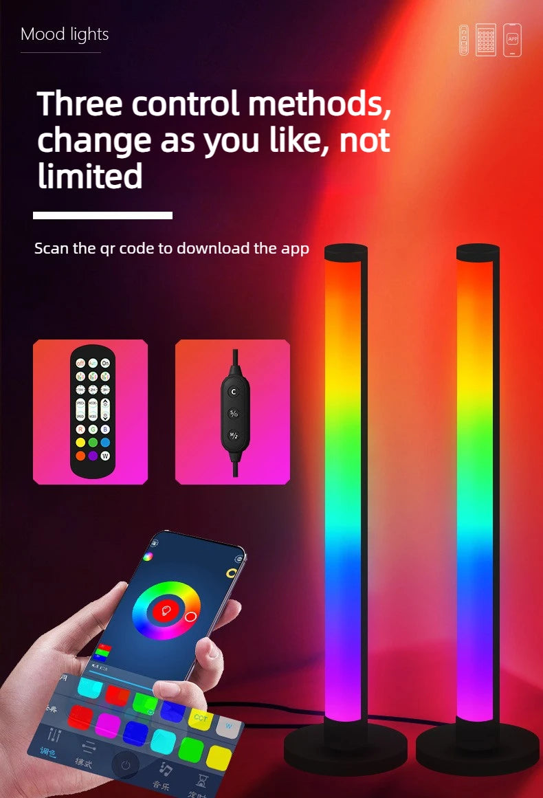 LED desktop colorful sound-picking light, gaming music rhythm light, RGB atmosphere light, voice-controlled music rhythm
