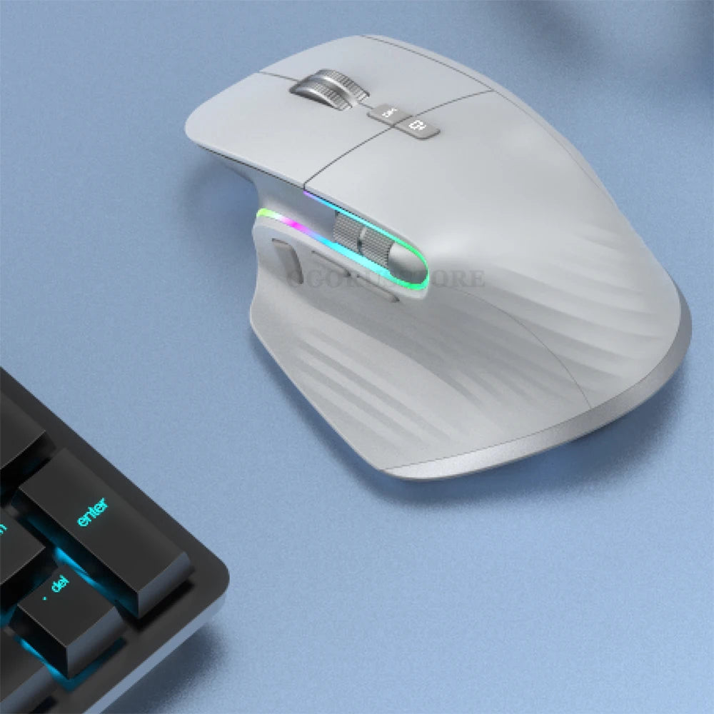 Wireless Gaming Mouse Ergonomic Bluetooth for Laptop Silence USB-C RGB Rechargeable 5 DPI 9 Multi Button for Computer PC Tablet